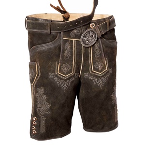 Pantalones cortos tradicionales unisex con diseño de bordado personalizado, pantalones cortos bávaros, Lederhosen para hombre - Product Image 1