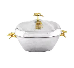 Refined Black Mother of Pearl Casserole Hot <b>Pot</b> Round Food Warmers Combining Functionality with Elegance for the Modern Home - Product Image 3