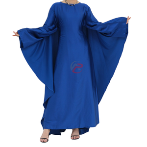 W-5 Dubaï Turkiye modeste Satin Abaya confortable Eid robe de soirée vente chaude vêtements traditionnels musulmans pour le printemps été - Product Image 1