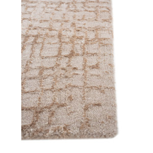 พรมขนสัตว์ผสมไหมไผ่ถักมือลายสีพื้น รุ่น Kavi Ivory รหัส Esk-324 รูปทรงสี่เหลี่ยมผืนผ้า เหมาะสำหรับห้องโถง ห้องนอน ใช้ในบ้าน - Product Image 4