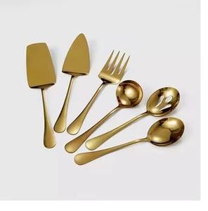 Ensemble de couverts en acier inoxydable plaqué argent dernier modèle pour la maison, l'hôtel, le restaurant et le camping utilisent des ustensiles de service - Product Image 4