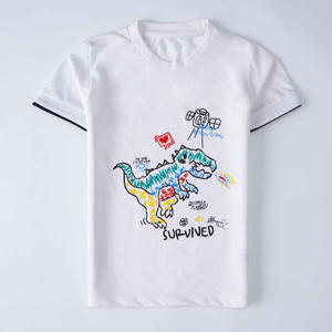 100% Polyester O-Neck T-Shirt Sublimation Personnalisée Logo À Manches Courtes Imprimé Graphique Équipe Chemise Motif Solide Impression Numérique - Product Image 2