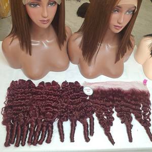 New Arrival 100% Virgin Vietnamese Weft Hair Deep Water Curly 13*4 for Lace Frontal Bundles <b>Cheap</b> Price Human Hair <b>Extensions</b> - Product Image 1