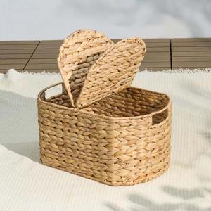 Water Hyacinth Woven Brown Oval Handmade <b>Storage</b> <b>Box</b> Eco-Friendly Natural Home and Home <b>Decor</b> Wholesale from Vietnam - Product Image 3