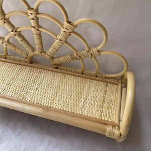 Natural Handmade Rattan Floral Hanging <b>Wall</b> <b>Shelves</b>/rattan <b>Shelf</b> Rack Manufacturer Price - Product Image 3