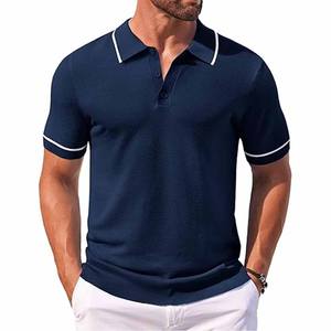 Chemise POLO pour homme T-shirt rayé à manches courtes Nouveau haut décontracté à revers brodé pour homme de haute qualité fabriqué par Dress Sports - Product Image 1