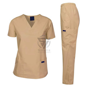 Customized Unisex Cotton Canvas <b>Scrub</b> Suits Medical Industrial Use Quick-Dry Nursing <b>Scrub</b> <b>Set</b> with Needle Detection - Product Image 6
