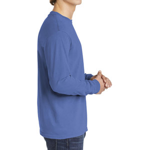 เสื้อยืดแขนยาวพิมพ์ลาย DTG สำหรับผู้ชายและพิมพ์โลโก้ด้วยสีแดงเข้ม - Product Image 5