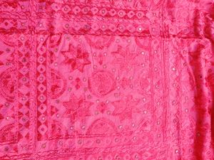 Indian Hand-Stitched Cotton <b>Quilt</b> Coverlet Embroidered Mirror Work Bed Cover for Home Decor Bohemian Sofa Couch <b>Throw</b> Blanket - Product Image 4