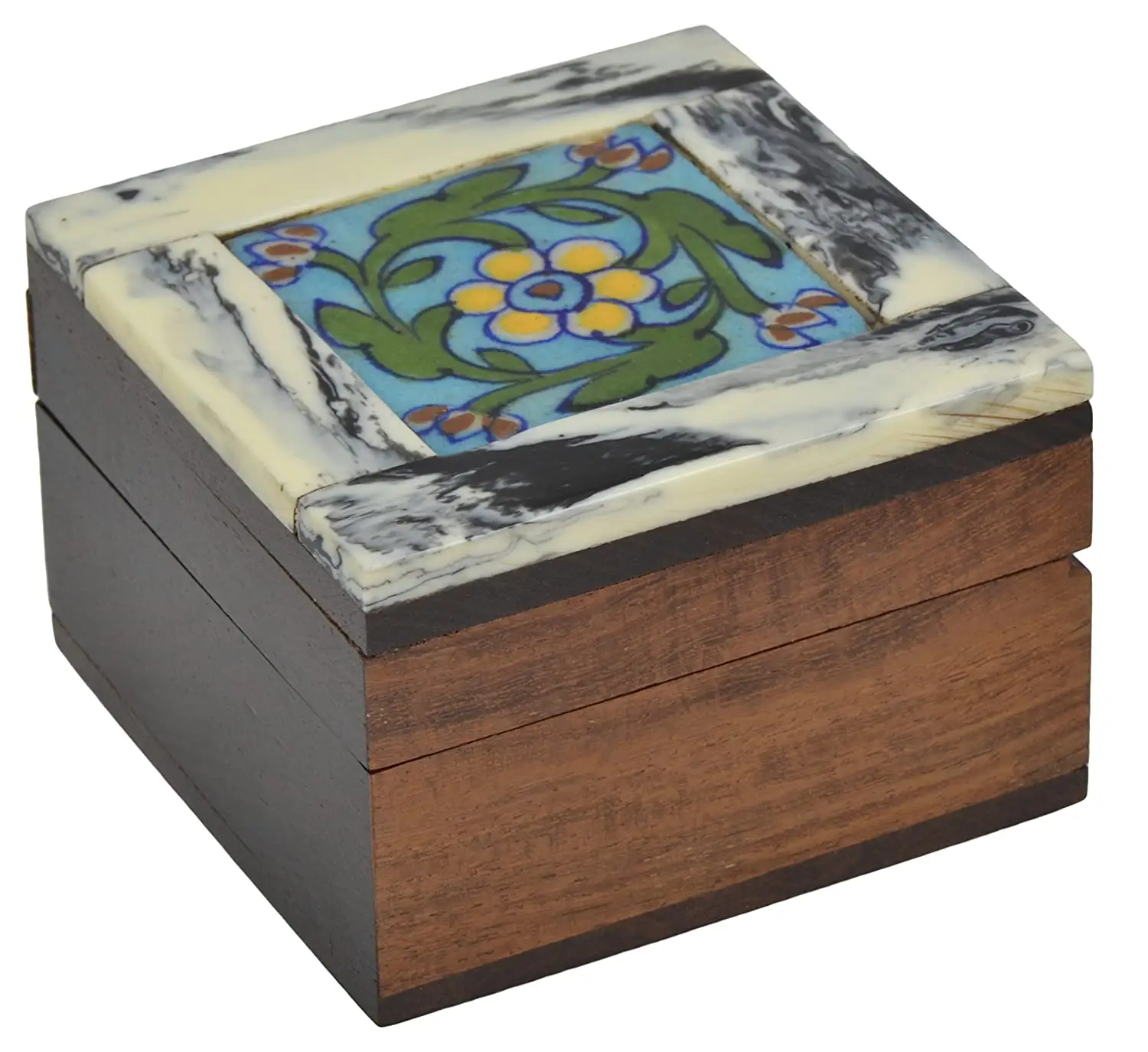 Metier Latest Design Wholesale Factory Supply Cheap Fancy Modern Flower Paint Small Wooden Jewelry Boxes