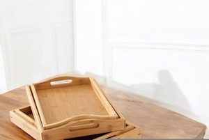 <b>Wooden</b> Rectangular Food Grade Single Tier Tray for Kitchen & Bathroom Spa and Hospitality Gift <b>Basket</b> - Product Image 4