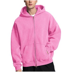 Custom Logo <b>Oversized</b> Streetwear Zip-up <b>Hoodies</b> <b>for</b> <b>Men</b> Cotton Heavy Weight Luxury Quality Silk Screen Printing <b>For</b> Winter - Product Image 4