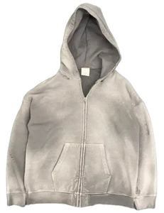High Quality 100% Cotton Acid Washed Pullover Hoodie French Terry 'High Street Series' <b>Vintage</b> Stone Washed Similar Old <b>Sweater</b> - Product Image 1
