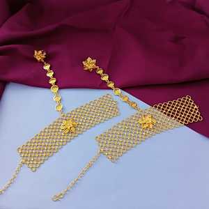 Joyería tradicional india, cadena de mano, anillo de dedo, conjunto de pulsera de boda, arnés de eslabones de cadena esclava, conjunto de pulsera nupcial para mujer - Product Image 2