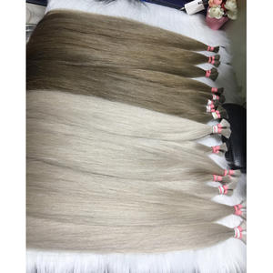 Extensiones de pelo vietnamita a granel de color claro europeo en stock al por mayor, extensiones de pelo de gran calidad 100% naturales personalizables - Product Image 2