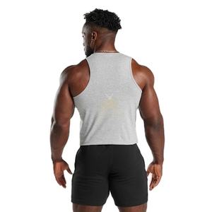 Débardeur de sport d'été respirant à séchage rapide pour hommes, pour le yoga, le fitness, la course à pied, l'insigne de bouton imprimé décontracté ODM - Product Image 3