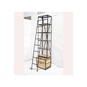 Modern Antique Iron Wooden <b>Ladder</b> Bookrack Handmade Traditional <b>Wood</b> Furniture Eco-Friendly Customized Design Solid <b>Wood</b> Outdoor - Product Image 1