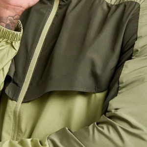 แจ็กเก็ตกันลมพิมพ์ลายโพลีเอสเตอร์ออกแบบโลโก้ได้ตามต้องการสำหรับผู้ชายเสื้อกีฬากลางแจ้ง - Product Image 2