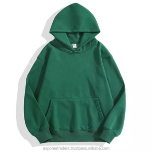 High Street Unisex Casual Solid logotipo personalizado 365gsm Tallas grandes sudaderas con capucha 100% algodón apilado para hombres suéteres vintage zip up HOODY - Product Image 6