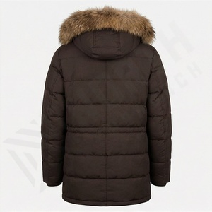 Veste parka doublée en sherpa pour l'hiver, vêtements d'extérieur, coupe-vent, capuche en fourrure, manteau isolé thermique, chaud, résistant, protection contre la neige - Product Image 2
