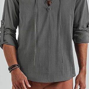 Camisa jacobita Ghillie para hombre, 100% de algodón, respetuosa con el medio ambiente, antiarrugas, manga larga, encaje, lino, camisa jacobita, estilo escocés - Product Image 3