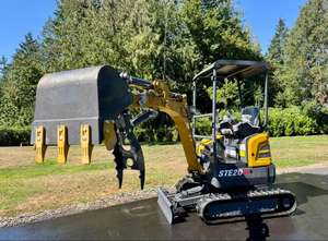 ENVÍO GRATUITO Excavadora Diésel CFG STE20R de 15 HP con Cuchilla Frontal de 39 a 49 Pulgadas, Cucharón de Excavación de 18 Pulgadas, Brazo Oscilante, EPA, CE, Sistema de Orugas de 2 Velocidades - Product Image 5