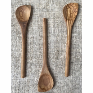 Juego de cubiertos de madera maciza hechos a mano de primera calidad, cuchara y tenedor de té y café con acabado Natural personalizado, artesanía de madera personalizada - Product Image 5