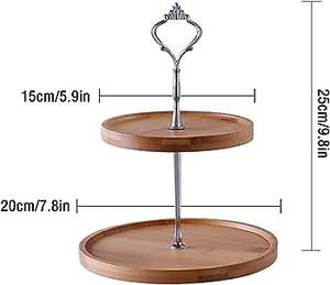 Soporte de pastel de madera de calidad superior en forma redonda de gran demanda Aspecto simple y atractivo Precio de fábrica directo más sostenible - Product Image 2