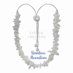 925 Sterling <b>Silver</b> Fine <b>Bangle</b> Rainbow Moonstone Rough Cut Bolo <b>Bracelet</b> with Soft Flex Wire Setting Gift for Women in Gift Box - Product Image 2