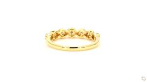 Anillo de Diamantes Redondos de 7 Piedras en Oro para Mujer, Compromiso y Boda - Product Image 4