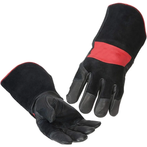 Gants de soudage de travail de sécurité à manchette longue en cuir fendu de vache industriel résistant à la chaleur pour soudeur 60CM de long - Product Image 1