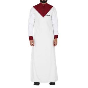 <b>Men's</b> Fashionable Jubbah <b>Thobe</b> Stitching Muslim Islamic Clothing Kaftan Abaya <b>for</b> <b>Men</b> Wholesale - Product Image 4