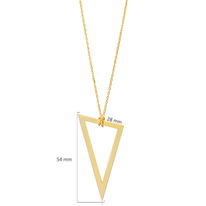 Triangle Creux Design Charme Collier Argent Plaine Pendentif En Gros Turc 925 Bijoux En Argent Sterling - Product Image 2