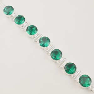 Green Emerald <b>Bracelet</b> Gemstone 925 Sterling <b>Silver</b> May Birthstone Jewelry For Women Party Wear Gift - Product Image 2