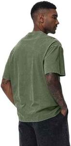 Camiseta de algodón 100% para hombre desgastada, logotipo Vintage en blanco, camiseta lavada a la piedra personalizada, camiseta lavada con ácido de gran tamaño, ropa de calle descolorida - Product Image 5