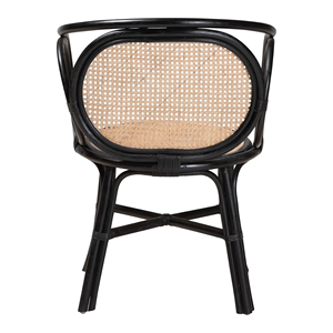 Silla de mimbre curvada elegante contemporánea respaldo de caña rústico antiguo hecho a mano bambú Natural para sala de estar Hotel Villa-para - Product Image 5