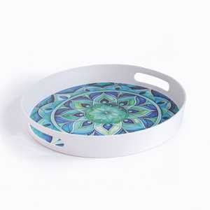 Calidad MDF Color esmalte impreso hecho a mano respetuoso con el medio ambiente Apto para lavavajillas bandeja de servicio personalizada para mesa de cena en casa - Product Image 3