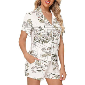 Pijama de Verano para Mujer, Estilo Informal, Talla Personalizada, con Decoración de Bordado a Máquina, MOQ Bajo - Product Image 5