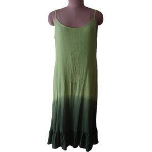Vestido Maxi con cuello Halter para mujer Beige y azul cielo Ombre con diseño recortado en la espalda - Product Image 6