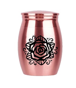 โกศใส่เถ้ากระดูกรูปกุหลาบโกศใส่เถ้ากระดูกรูปผีเสื้อโกศใส่เถ้ากระดูกสแตนเลสสำหรับพ่อมนุษย์กำหนดขนาดเองได้ - Product Image 1