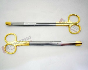 กรรไกรตัดทังสเตนคาร์ไบด์แบบฟันเลื่อยปลายทอง20ซม. ชุด2ชิ้น CE
