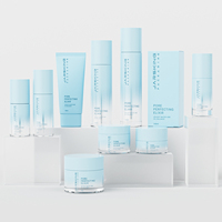 Emballage cosmétique de luxe en forme de cylindre, ensemble d'huiles essentielles en verre, flacon de lotion et de sérum de 30 ml, ensemble de flacons et de pots