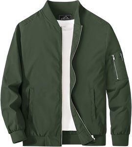 Chaqueta Bomber Unisex con Cremallera Completa, Color Sólido Liso, Ropa Exterior Personalizada, Chaqueta Cortavientos - Product Image 3