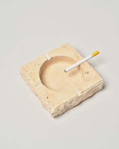 Cenicero de puros de piedra ingeniosa verde único hecho a mano con tapa de madera para decoración del hogar - Product Image 3