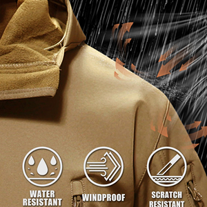 Veste de randonnée légère pour homme, manteau d'hiver entièrement imperméable avec fermeture éclair, couleurs contrastées, vestes d'extérieur imperméables à coque dure - Product Image 2