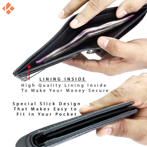 Cartera corta de piel de vaca auténtica para hombre con diseño de logotipo personalizado 2025, cierre abierto, forro de poliéster, patrón de rayas, precio de venta al por mayor - Product Image 6