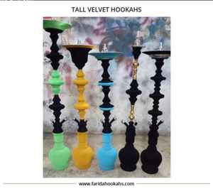 Nueva llegada inoxidable colorido de terciopelo decorado único egipcio Hookahs. - Product Image 6
