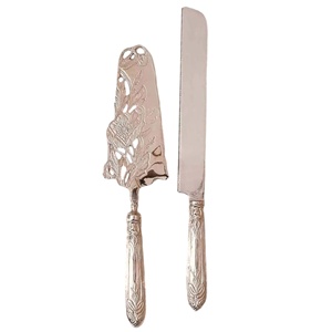 Vintage Elegant Silver <b>Cake</b> Knife and Server Set <b>Cake</b> Tools For Wedding Bridal Gift Anniversary Party <b>Supplies</b> <b>Decoration</b> - Product Image 6