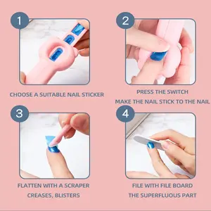 Lot d'autocollants 2D DIY pour ongles, motif Kawaii, pour manucure enfant, auto-adhésifs, pour décorations d'été et de printemps, en plastique et coque métallique - Product Image 1