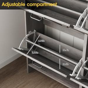 Mueble Zapatero Estrecho Independiente de Madera Estilo Rústico Contemporáneo con Puertas y <span class=keywords><strong>Cajones</strong></span> para el Hogar, Venta al por Mayor - Product Image 4